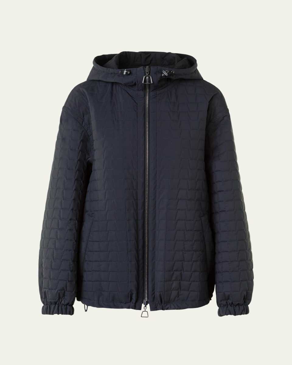 Davis Trapezoid Quilted Techno Taffeta Parka Jacket